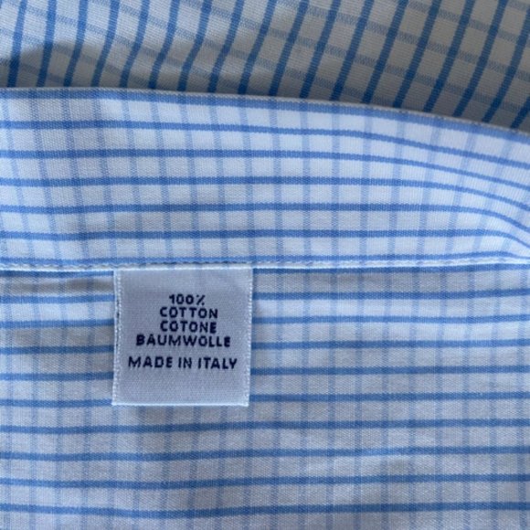 Aster Made in Italy Men's Blue Check European Size L EUC - Picture 8 of 16